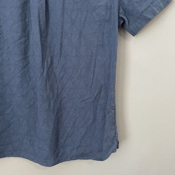 The North Face Shirt Mens Large Blue Lightweight Breathable Hemp Blend Button Up - Picture 10 of 11